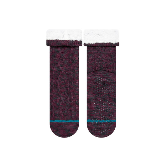 Stance Habitat Crew Sock Burgundy