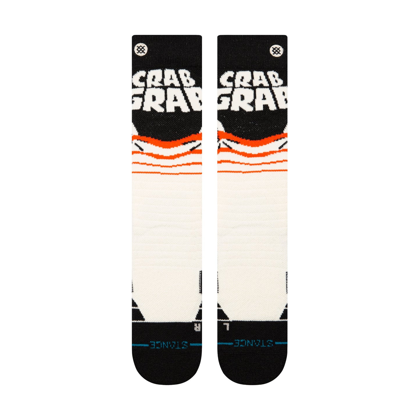 Stance Crab Grab Mid Poly Snow Sock Cream 